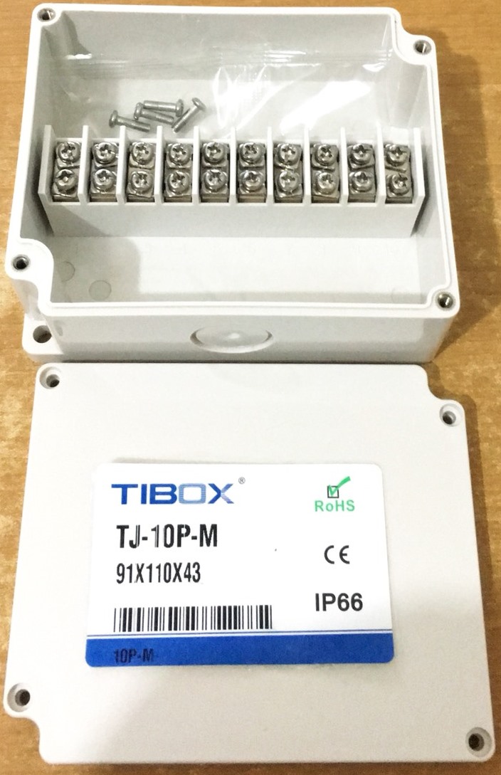 กล่องเทอร์มินอล10สาย TJ-10P Terminal block box 10poles junction box 10p กล่องต่อสายไฟ ปทุมธานี กล่องterminal ปทุมธานี